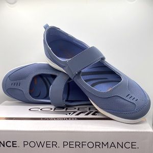 NWOT Mary Jane Copper Fit Shoes 8 Tennis Sporty Casual Slip-on Periwinkle Blue